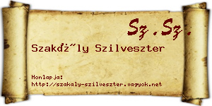 Szakály Szilveszter névjegykártya