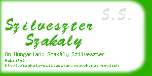 szilveszter szakaly business card
