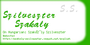 szilveszter szakaly business card